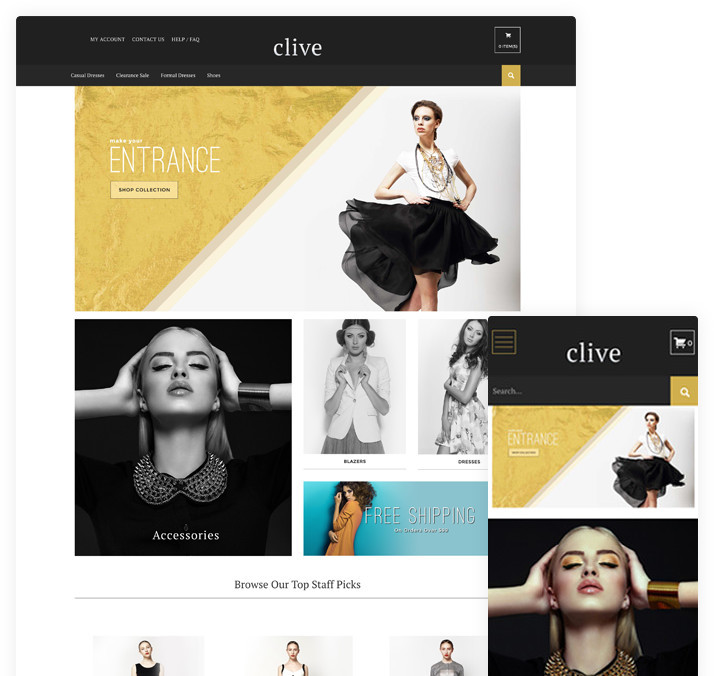 Ecommerce Software Responsive Theme Design